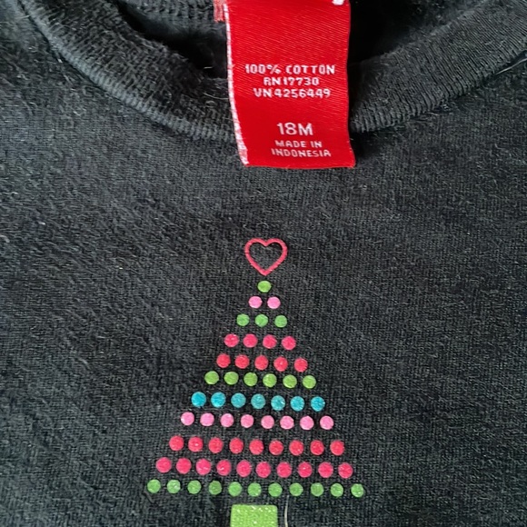 Girls 18 Month long sleeve Holiday Tee - Picture 2 of 3